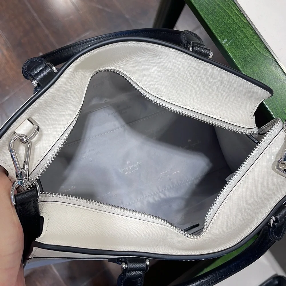 Kate Spade Madison Safiano Leather Medium Satchel Handbag
Platinum Gray
NWT - Picture 11 of 16